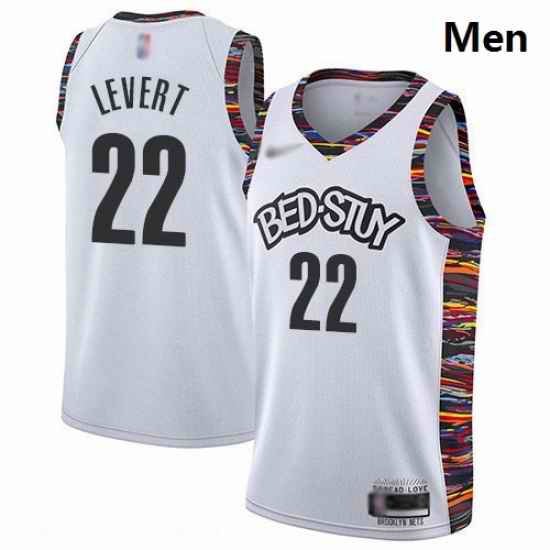 Nets 22 Caris LeVert White Basketball Swingman City Edition 2019 20 Jersey